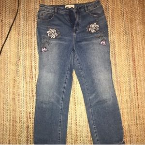 Pacsun Denim Floral Mom-Jeans